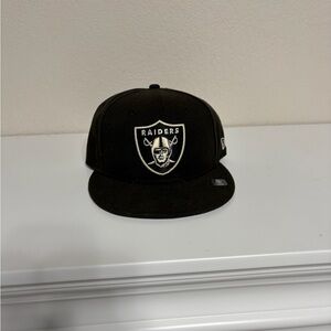 New Era Black and White Raiders Hat